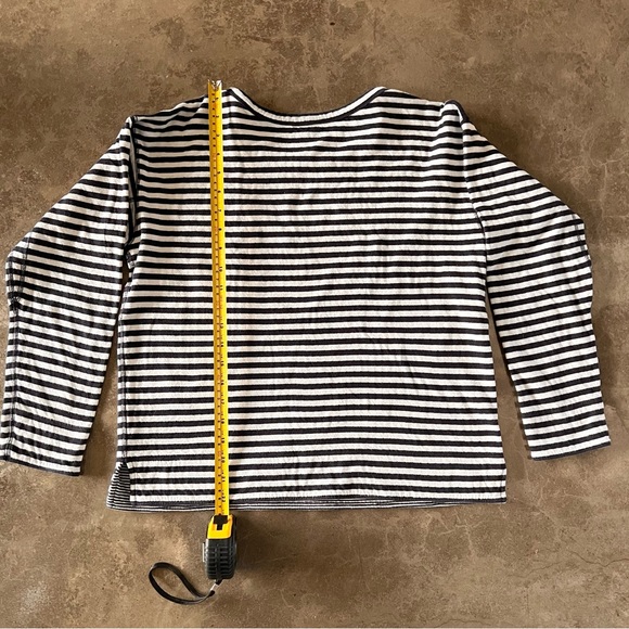 Jigsaw Breton style cotton shirt. Navy and grey stripe, sz S. EUC. - Picture 8 of 8